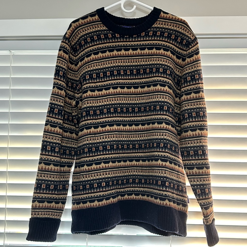 Patagonia mens recycled wool sweater, large